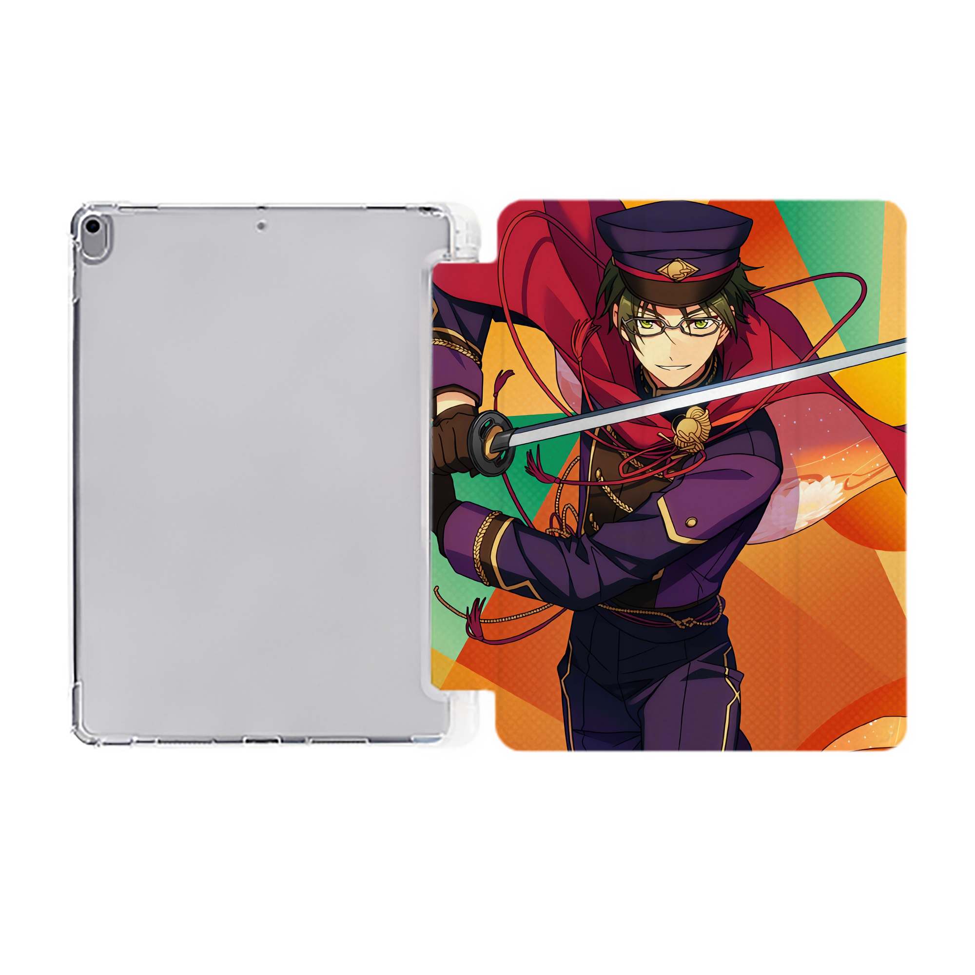 （画像用） あんさんぶるスターズ! Ensemble Stars IPad ケース ペン収納付き 三つ折りスタンド PUレザー×シリコン 対応機種9.5/10.5/10.9インチ